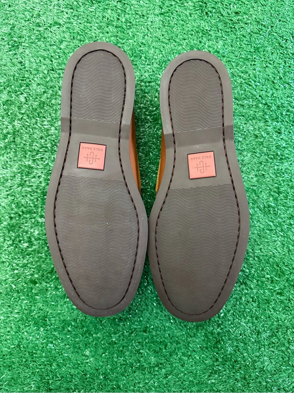 Cole Haan Men’s Grand+ Bowside Leather Boat Shoes – Size 7.5